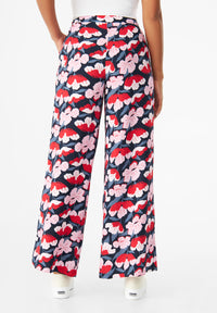 Givn Berlin Hose GBMARLEEN wide leg aus LENZING™ ECOVERO™ Trousers Red / Pink (Flowers)
