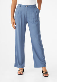 Givn Berlin Hose GBOLA aus LENZING™ ECOVERO™ mit Bundfalten Trousers Steel Blue
