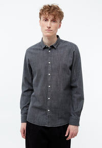 Givn Berlin Jeanshemd GBDEVIS aus Bio-Baumwolle Buttoned Shirt Washed Black (Denim)