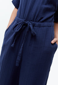Givn Berlin Jumpsuit GBKAYLA aus Bio-Baumwoll Musselin Jumpsuit Nightshade Blue (Musselin)