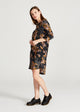 Dress FREYA from LENZING™ ECOVERO™ - Black / Yellow (Flowers)