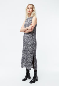 Givn Berlin Kleid GBLOUISE aus TENCEL™ Dress Black / Grey (Snake)