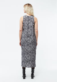 Givn Berlin Kleid GBLOUISE aus TENCEL™ Dress Black / Grey (Snake)
