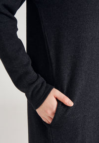 Givn Berlin Kleid JOSY aus recycelter Baumwolle Dress Dark Grey