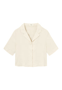 Givn Berlin Kurzarmbluse GBCAROL relaxed aus Leinen Blouse Beige (Linen)