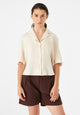 Givn Berlin Kurzarmbluse GBCAROL relaxed aus Leinen Blouse Beige (Linen)