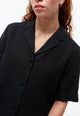 Givn Berlin Kurzarmbluse GBCAROL relaxed aus Leinen Blouse Black (Linen)