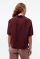 Givn Berlin Kurzarmbluse GBCAROL relaxed aus Leinen Blouse Burgundy (Linen)