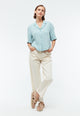 Givn Berlin Kurzarmbluse GBCAROL relaxed aus Leinen Blouse Irish Mint (Linen)