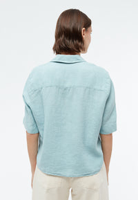 Givn Berlin Kurzarmbluse GBCAROL relaxed aus Leinen Blouse Irish Mint (Linen)