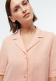 Givn Berlin Kurzarmbluse GBCAROL relaxed aus Leinen Blouse Light Apricot (Linen)