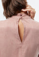 Givn Berlin Kurzarmbluse GBLETIZIA mit Stehkragen aus TENCEL™ mit Peach-Effekt Blouse Rosewood