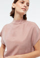 Givn Berlin Kurzarmbluse GBLETIZIA mit Stehkragen aus TENCEL™ mit Peach-Effekt Blouse Rosewood