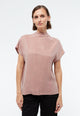 Givn Berlin Kurzarmbluse GBLETIZIA mit Stehkragen aus TENCEL™ mit Peach-Effekt Blouse Rosewood