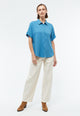 Givn Berlin Kurzarmbluse GBSARAH aus LENZING™ ECOVERO™ Blouse Gentle Blue