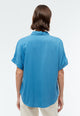 Givn Berlin Kurzarmbluse GBSARAH aus LENZING™ ECOVERO™ Blouse Gentle Blue