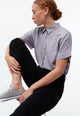 Givn Berlin Kurzarmbluse GBSARAH aus LENZING™ ECOVERO™ Blouse Lilac Grey