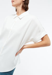 Givn Berlin Kurzarmbluse GBSARAH aus LENZING™ ECOVERO™ Blouse White