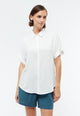 Givn Berlin Kurzarmbluse GBSARAH aus LENZING™ ECOVERO™ Blouse White