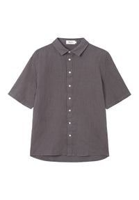 Givn Berlin Kurzarm-Hemd GBDYLAN regular aus Leinen Buttoned Shirt Taupe (Linen)