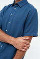 Givn Berlin Kurzarmhemd GBKODA aus Leinen Buttoned Shirt Blazing Blue (Linen)