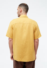 Givn Berlin Kurzarmhemd GBKODA aus Leinen Buttoned Shirt Faded Gold (Linen)