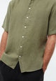 Givn Berlin Kurzarmhemd GBKODA aus Leinen Buttoned Shirt Faded Olive (Linen)
