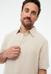 Givn Berlin Kurzarmhemd GBKODA aus Leinen Buttoned Shirt Oat Beige (Linen)