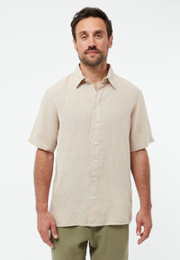 Givn Berlin Kurzarmhemd GBKODA aus Leinen Buttoned Shirt Oat Beige (Linen)