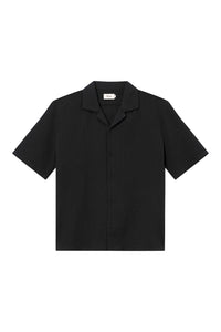 Givn Berlin Bowling-Shirt GBLUCA relaxed aus Bio-Baumwoll Musselin Buttoned Shirt Black (Musselin)