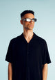 Givn Berlin Kurzarmhemd GBLUCA aus LENZING™ ECOVERO™ Buttoned Shirt Black
