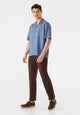 Givn Berlin Kurzarmhemd GBLUCA aus LENZING™ ECOVERO™ Buttoned Shirt Steel Blue