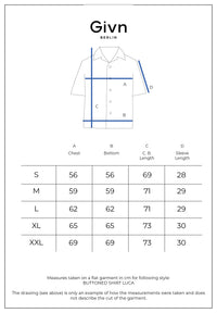 Givn Berlin Kurzarmhemd GBLUCA aus LENZING™ ECOVERO™ Buttoned Shirt Steel Blue
