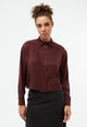 Givn Berlin Kurze Bluse GBSAVANNAH aus TENCEL™ Blouse Wine Red (Tencel)
