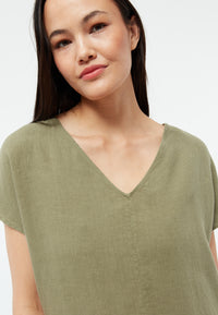 Givn Berlin Kurzes Kleid GBMABEL aus Leinen Dress Faded Olive (Linen)