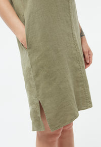 Givn Berlin Kurzes Kleid GBMABEL aus Leinen Dress Faded Olive (Linen)