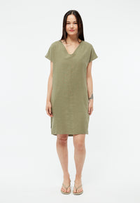 Givn Berlin Kurzes Kleid GBMABEL aus Leinen Dress Faded Olive (Linen)