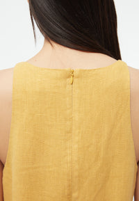 Givn Berlin Kurzes Kleid GBYUNA aus Leinen Dress Faded Gold (Linen)