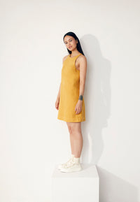 Givn Berlin Kurzes Kleid GBYUNA aus Leinen Dress Faded Gold (Linen)