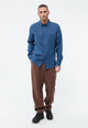 Givn Berlin Langarmhemd GBKENT aus Leinen Buttoned Shirt Blazing Blue (Linen)