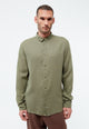 Givn Berlin Langarmhemd GBKENT aus Leinen Buttoned Shirt Faded Olive (Linen)