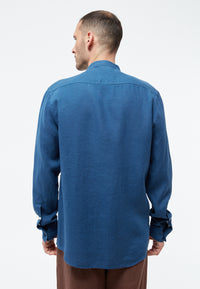 Givn Berlin Langarmhemd GBWES aus Leinen Buttoned Shirt Blazing Blue (Linen)