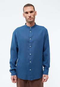 Givn Berlin Langarmhemd GBWES aus Leinen Buttoned Shirt Blazing Blue (Linen)