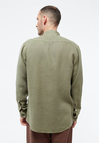 Givn Berlin Langarmhemd GBWES aus Leinen Buttoned Shirt Faded Olive (Linen)