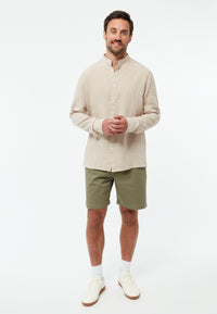 Givn Berlin Langarmhemd GBWES aus Leinen Buttoned Shirt Oat Beige (Linen)