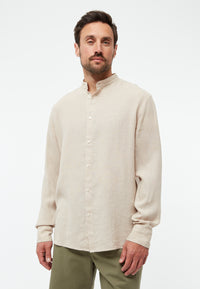 Givn Berlin Langarmhemd GBWES aus Leinen Buttoned Shirt Oat Beige (Linen)