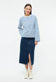 Givn Berlin Langarmshirt GBLACEY aus Bio-Baumwolle Longsleeve Blazing Blue / White (Stripes)