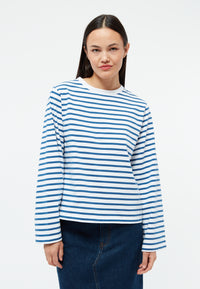 Givn Berlin Langarmshirt GBLACEY aus Bio-Baumwolle Longsleeve Blazing Blue / White (Stripes)