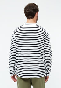 Givn Berlin Langarmshirt GBPITTIE aus Bio-Baumwolle Longsleeve Black / White (Stripes)