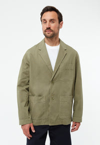Givn Berlin Leichte Jacke GBJASPER aus Bio-Baumwolle Blazer Faded Olive